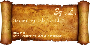 Szemethy László névjegykártya